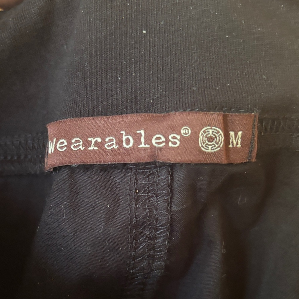 Casual Black Jogger Pants with Zipper Pocket - Picture 4 of 6